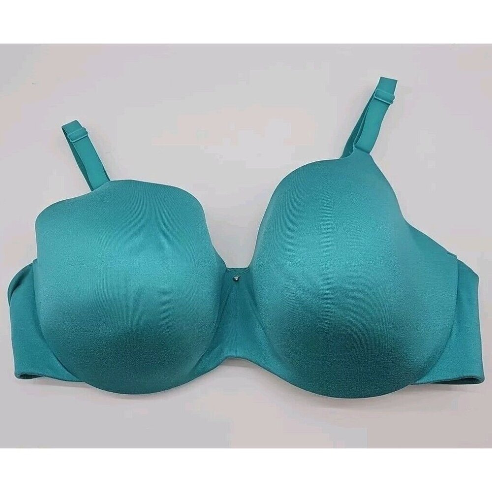 Cacique Bra Teal Lightly Lined Smooth Balconette Underwire Size 44DDD